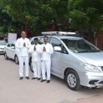 Taj mahal private AC car with 3 uniformed shofer drivers.