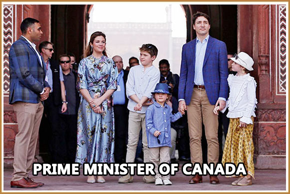 Prime Minister of Canada on a TajCalling tour