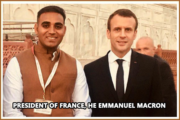 Mr Emanuel Macron on a TajCalling tour