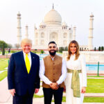 President of United States and first lady, on a tour with Mr. Nitin Singh, the founder of Taj Calling during Taj Mahal tour